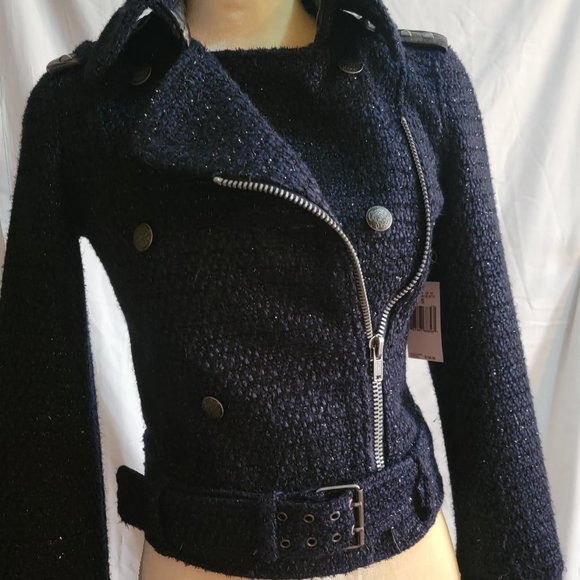 GUESS - Tweed Moto Jacket - Picture 3 of 8